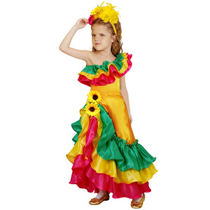Costumes de carnaval pour enfants Jiedi, pour garçons et filles, tenues de spectacle colorées avec masques et volants, vêtements de scène pour fêtes - Product Image 5