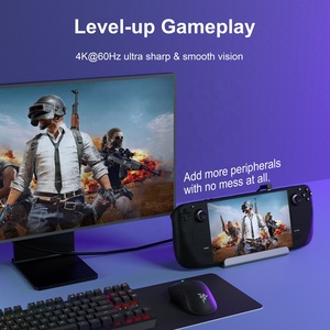 แท่นวางไอน้ำ,แท่นวางทีวีแท่นวางอลูมิเนียมแบบ5 In 1 60Hz HD-MI ใช้งานได้ USB-C สำหรับคอนโซลบนดาดฟ้าไอน้ำ - Product Image 4