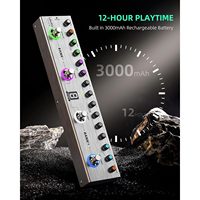 Pédale d'effets multiples LEKATO Bass Audio Processor avec 36 préréglages modifiables, 4 modules : amplificateur, compresseur, modulation, espace, réverbération