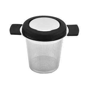 卸売りカスタムファインメッシュダブルハンドルルーズリーフステンレス鋼ティーインフューザーバスケット蓋付き - Product Image 1