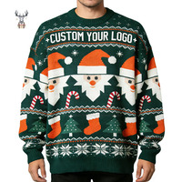 Pulls en tricot personnalisés Nanteng en acrylique pour hommes, motif Père Noël, spécial fêtes de Noël, pour fêtes de Noël