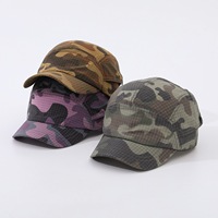 Nouvelle casquette de camping en maille camouflage à séchage rapide, idéale pour le printemps et l'été, la randonnée en plein air, la protection solaire décontractée, l'escalade et le baseball