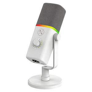 XLR USB C ไมโครโฟนคอนเดนเซอร์ RGB ไมโครโฟนสำหรับเล่นเกมหนึ่งสัมผัสเสียงเงียบ3.5มมแจ็คตรวจสอบสำหรับสตรีมมิ่งพ็อดคาสท์ PS4 PS5 <span class=keywords><strong>MAC</strong></span> WINDOWS - Product Image 1