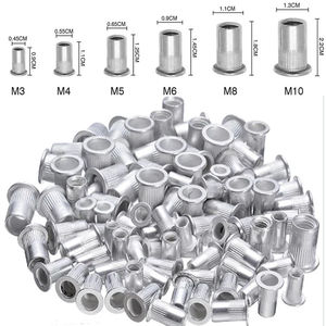Rivets à tête plate en alliage d'aluminium, inserts filetés, capuchons de rivets M3 M4 M5 M6 M8 M10 M12 - Product Image 2