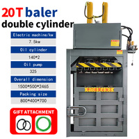 Machines à emballer verticales semi-automatiques hydrauliques de double cylindre pour le compacteur en plastique de bouteille de Fiber-100T en plastique de carton