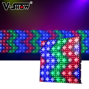 VSHOW Q7 7*7 Double <span class=keywords><strong>matrice</strong></span> <span class=keywords><strong>de</strong></span> lumière DMX pour DJ Disco Party Light Pleine couleur 49 pièces Lumière dorée avec 441 pièces Rgb 3 en 1 Pixel - Product Image 1