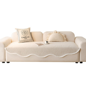 Erfeng <b>Sofa</b> <b>Cushion</b> Chenille Pad Type Irregular Pattern 1.8 Modular <b>Sofa</b> Fresh Clean Style Non Slip Cover - Product Image 1