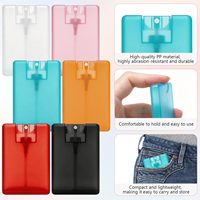 Flacon pulvérisateur plat de 20 ml en PET vide, format carte de crédit, avec bouchon à vis, pour parfum, sérigraphie, vaporisateur plat pour parfum
