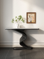 Table de porche multifonctionnelle en ardoise, style moderne minimaliste haut de gamme, pour hall d'entrée et salon