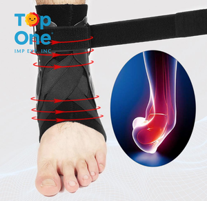 Soporte de tobillo ajustable de compresión ABS de nailon de alta calidad de fábrica superior y mangas protectoras - Product Image 4