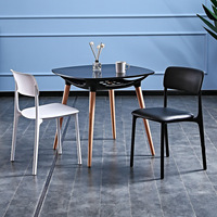 Table à manger moderne de petite taille avec pieds en bois, plateau double couche, haute qualité, personnalisable pour salle à manger, café