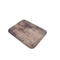 Plateau de service en mélamine bon marché, résistant au lave-vaisselle, design imitation bois, plateau rectangulaire en mélamine