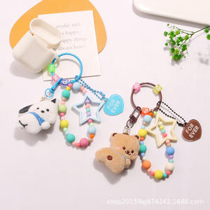 ใหม่น่ารักการ์ตูนตุ๊กตาพวงกุญแจจี้หัวใจสีสันสดใสอุปกรณ์เสริมตกแต่งเคสหูฟัง Q1385 ยี่ห้อ - Product Image 4