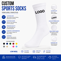 Chaussettes mi-hautes unisexes personnalisées, chaussettes OEM avec logo jacquard personnalisé, design personnalisé, créez votre propre motif, chaussettes en coton personnalisées