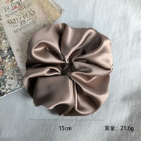 Bandeau en satin uni grande taille, très élastique, pour chignon, soin des cheveux, accessoires capillaires