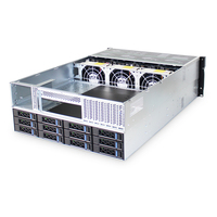 Casing Server 4U Berkualitas Tinggi dengan 24 Bay Hard Drive yang Dapat Ditukar Saat Beroperasi (Hot-swappable), Casing PC dengan Backplane Mini SAS SGPIO 6Gb/S
