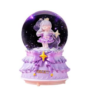 Caja de Música con Bola de Cristal, Diseño de Dibujos Animados, Estilo Moderno y Femenino, Regalo de Cumpleaños para Mejores Amigas - Product Image 5