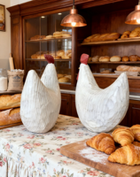 Figurines de poules en bois gravées personnalisées, écologiques, artisanat, ornement pour la maison, intérieur/extérieur, à poser sur table, logo personnalisé