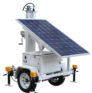 2023 Small Portable Solar Panel Folded Camera Trailer With Speaker And Flash Light