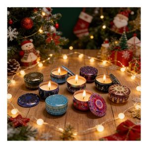 Boîtes à bougies de luxe personnalisées avec logo pour pots de marque, mélange de soja aromatique, série de présentation pour la vente au détail - Product Image 5