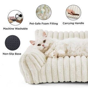 Hochwertiges, Weiches Und Waschbares Hundebett, Warme Katzenmatte Mit Memory-Schaum, Haustierbett Aus Baumwolle Für Den Sommer, Kleine Größe - Product Image 2