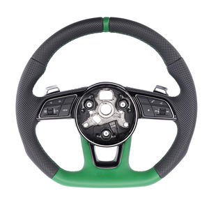 Volante de Cuero Perforado Verde Personalizado para Audi <span class=keywords><strong>A6</strong></span> RS5 2.9T Q2 TT MK1S3 8P <span class=keywords><strong>2007</strong></span> - Product Image 1