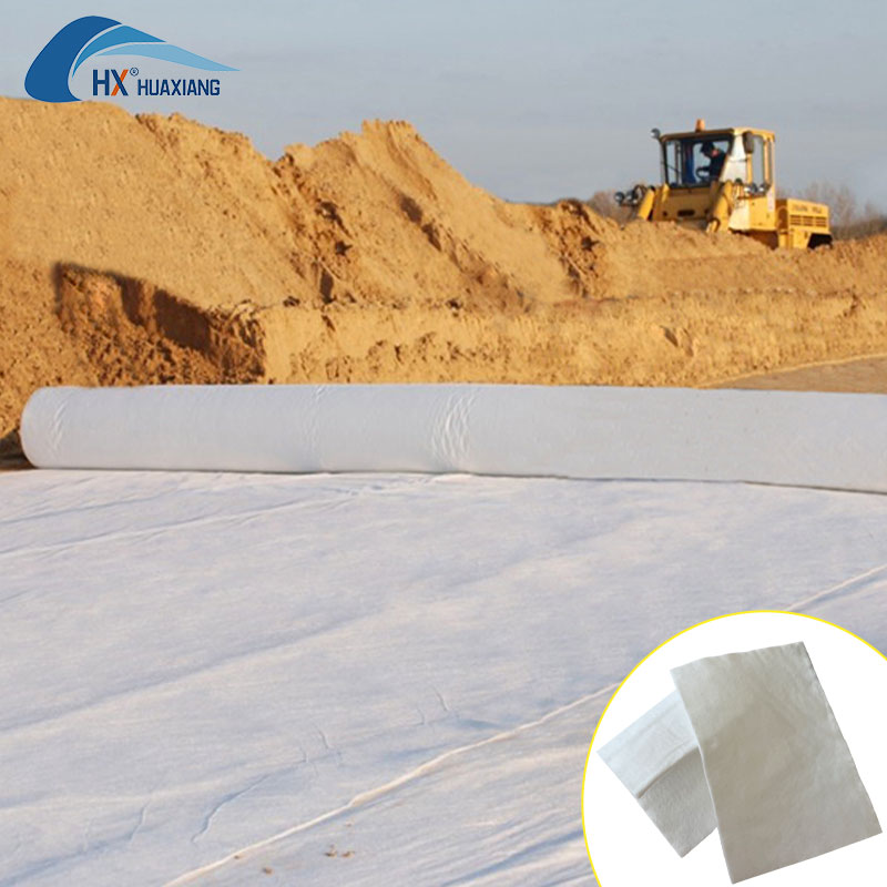 Polyester PET Filament Needle Punched Nonwoven Fabric 150g 200g 400gsm For Water Diversion Road Geotextiles