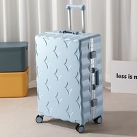 Valise compacte légère de 20 pouces, sac de voyage à roulettes, étui mignon avec serrure à combinaison, sac de voyage d'affaires, cadre en aluminium