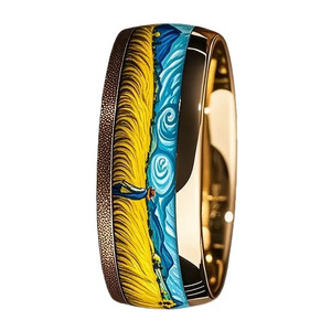 <span class=keywords><strong>Van</strong></span> <span class=keywords><strong>Gogh</strong></span>'s Brushstroke Eternal Galaxy Anillo <span class=keywords><strong>de</strong></span> Arte <span class=keywords><strong>de</strong></span> acero inoxidable Chapado en oro <span class=keywords><strong>Campo</strong></span> <span class=keywords><strong>DE</strong></span> <span class=keywords><strong>TRIGO</strong></span> usable Cielo estrellado en las yemas <span class=keywords><strong>de</strong></span> los dedos - Product Image 2