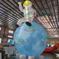 Astronaute gonflable personnalisé pour la décoration, publicité extérieure, modèle d'astronaute gonflable avec lumières LED