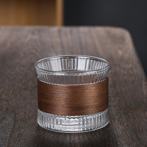 150ML all'ingrosso doppia parete tazza di vetro alta borosilicato tazze da tè viaggio tazza di caffè con cappuccio in legno - Product Image 4