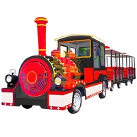 Nouveau modèle de train électrique sans rail pour parc d'attractions, 24 places, train électrique sur route personnalisé