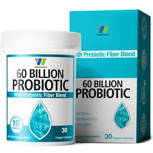 Private labels Probiotics 60 억 CFU Probiotics 대 한 Women prebiotics 망 소화 캡슐 정제 gummies