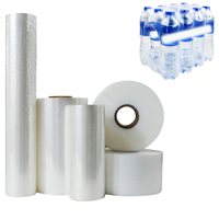 Film d'emballage thermorétractable en plastique transparent durable de longueur personnalisée pour boissons gazeuses