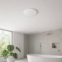 Ventilador de Techo Redondo con Motor DC de 35W, Ventilador Extractor LED de 22W 3CCT, Ventilador de Ventilación Doméstico de 330mm de Bajo Ruido para Baño y Cocina