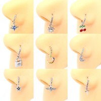 Anneau de Nez Gaby Plaquée Or de Créateur Africain, Anneau de Nez en Gros, Pendentif Pendant pour Femmes, Bijou de Piercing