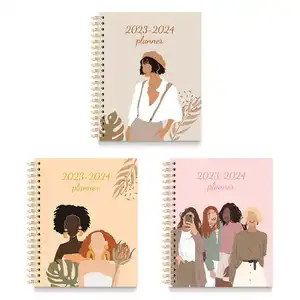 2024 Planner Stationery Set Custom Leather Journal Spiritual Positive Motivational Wellness Journal Affirmation Notebook Planner