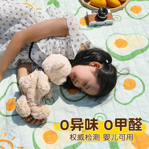 Tapis de pique-nique ultrasonique rectangulaire en tissu Oxford, résistant à l'humidité et antidérapant, pour camping en plein air, pique-nique, 2 à 8 personnes - Product Image 5