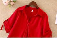 Guangzhou Auyan Ins mode en mousseline de soie Blouse femme 2024 été nouvelle grande taille taille ample minceur en mousseline de soie Blouse femme