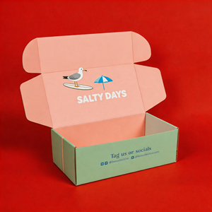 Boîtes d'expédition en carton ondulé personnalisées de luxe avec logo pour emballages cadeaux de vêtements de boutique - Product Image 1