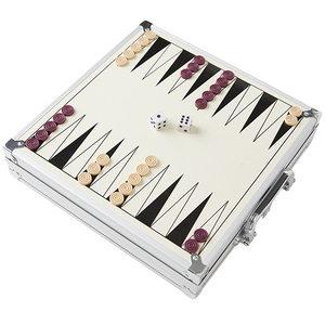 Scacchiera da Viaggio per Interni in Metallo, Backgammon e Dama per Bambini, Fornita dalla Fabbrica - Product Image 3