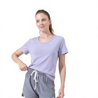 T-shirts pour femmes Kuenzi en tissu antibactérien, anti-boulochage, infroissable, été, uni, 220 GSM, 65% Eco-cosy, 30% Sorona, 5% Spandex Modal