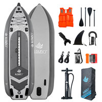 Tube de flotteur gonflable en caoutchouc épaissi pour bateau, support de canne à pêche, planche à pagaie portable stable, planche à pagaie debout