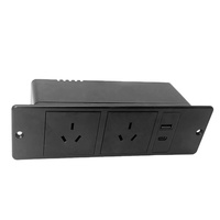 Multiprise encastrable australienne pour table de chevet avec 2 prises CA et concentrateur de charge rapide USB-C PD pour bureau et mobilier domestique