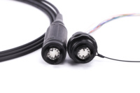 Connecteur Hermaphrodite à Faisceau Étendu HXB17 12 Cœurs pour Utilisation sur Site, Prise/Connecteur à Fibre Optique