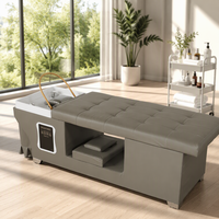 Lit de lavage professionnel japonais avancé sans tuyauterie, sans réservoir, à circulation d'eau LED, pour spa capillaire et salon de coiffure