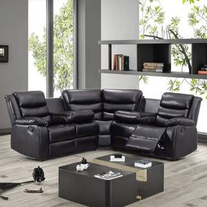 Frank high-end recliner corner <b>sofa</b>, with console and cup holder, high-density <b>foam</b>, suitable for large family living rooms - Product Image 2