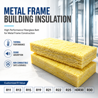 Isolation en fibre de verre, valeur R 13, conforme à la norme ASTM E84, classe 1 UL, certifiée pour le marché américain, pour bâtiments métalliques