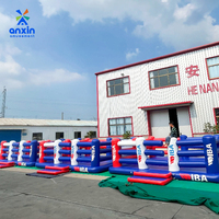 Arène de boxe aquatique gonflable commerciale pour compétitions estivales, jeux en lac, piscine et parc aquatique