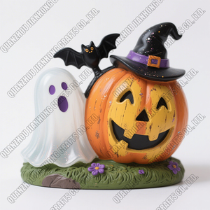 Personalizada Halloween Spirit Festival Decoración Creativa Calabaza Cuervo Fantasma Estatua Escultura de Resina - Product Image 2